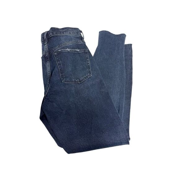 Free People We the Free Stella dark wash distressed button fly skinny jeans size - Picture 7 of 16